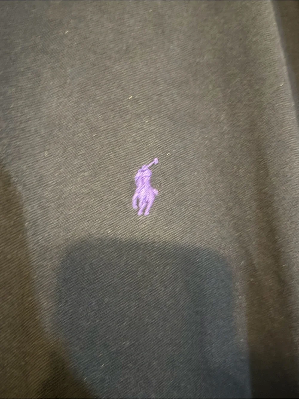 Ralph Lauren Black Polo Shirt with Purple Pony